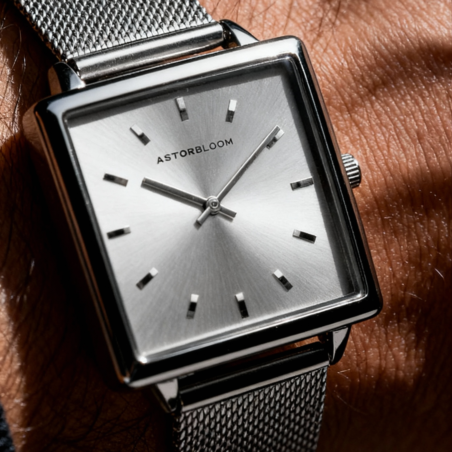 Quadratische Armbanduhr - Astorbloom Elegance